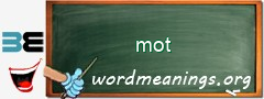 WordMeaning blackboard for mot